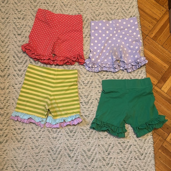 4 pairs of Matilda Jane ruffle shorts Girls size 8 - Picture 6 of 9